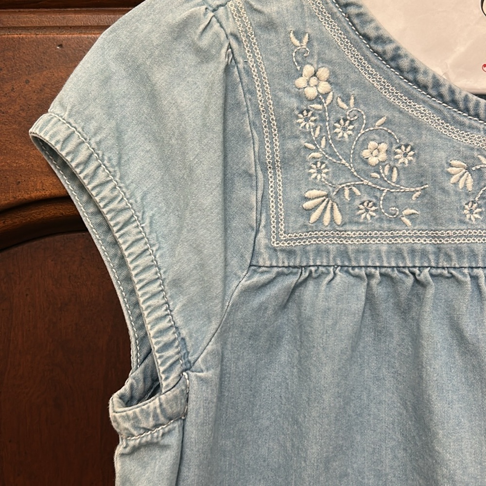 Kids Chambray Denim Dress - Picture 3 of 7